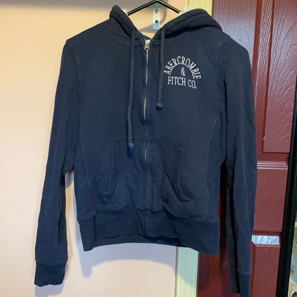 Dark blue Abercrombie & Fitch hoodie, small womens